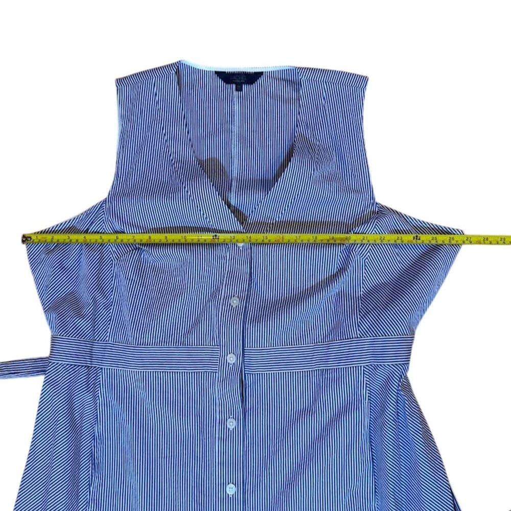 Rachel Rachel Roy Plus 24W Blue Striped Sabrina Dress Knee Length - Picture 5 of 12